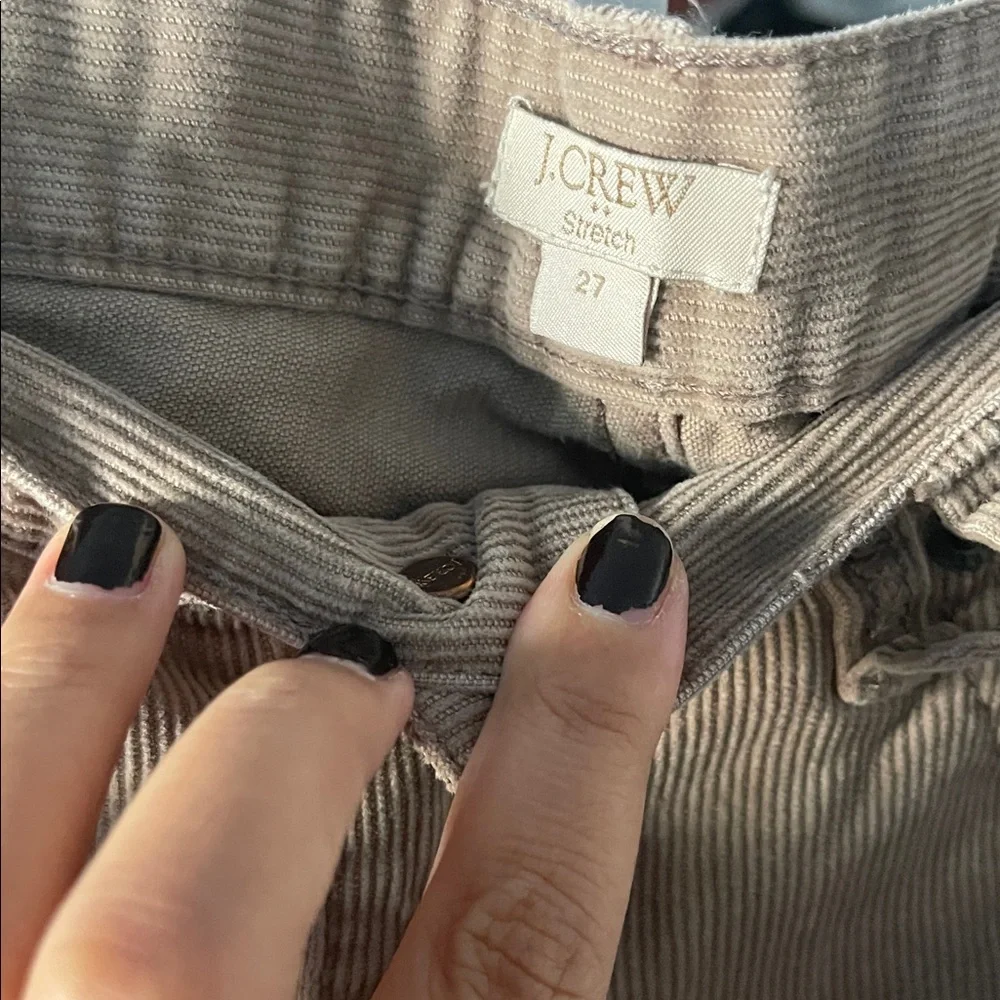 Vintage J. Crew Stretch Corduroy Trousers in Taupe
